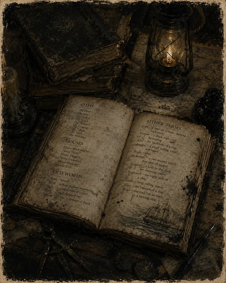 Glossary artwork from the Brine Reaches